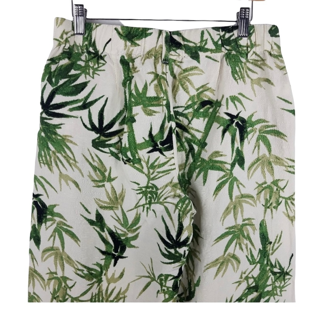 J. Jill linen blend wide leg culottes tropical palm resort wear womens XS beach - Picture 7 of 15